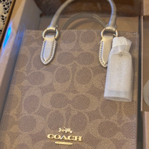 Coach Brown Mini Bag with Signature Monogram - Picture 8 of 8